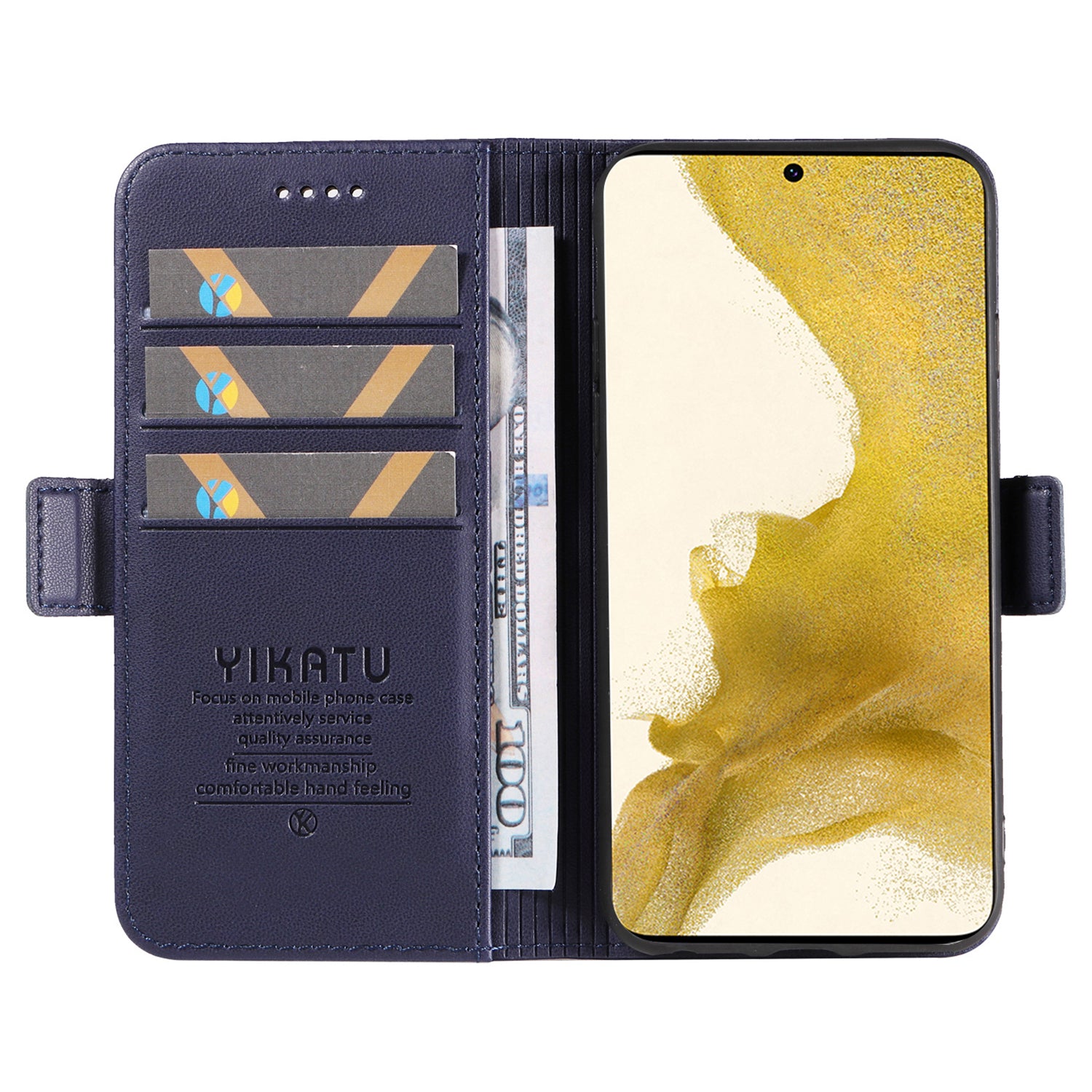 YIKATU YK-003 Flip Cover til Samsung Galaxy S22 5G Magnetisk PU-læderstativ til telefonpung YIKATU YK-003 Flip Cover til Samsung Galaxy S22 5G Magnetisk PU-læderstativ til telefonpung